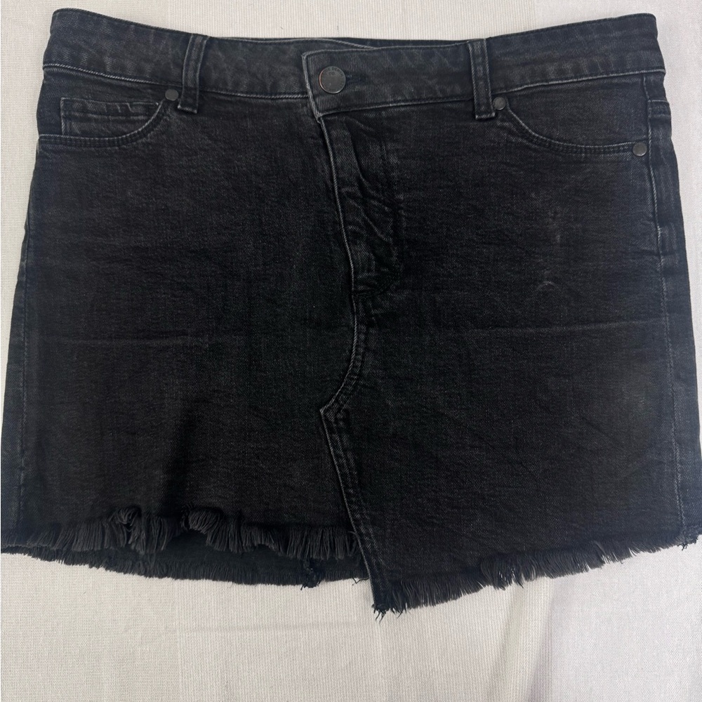 Paige black denim skirt